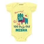 Hurray i’m 100 days old Baby wear
