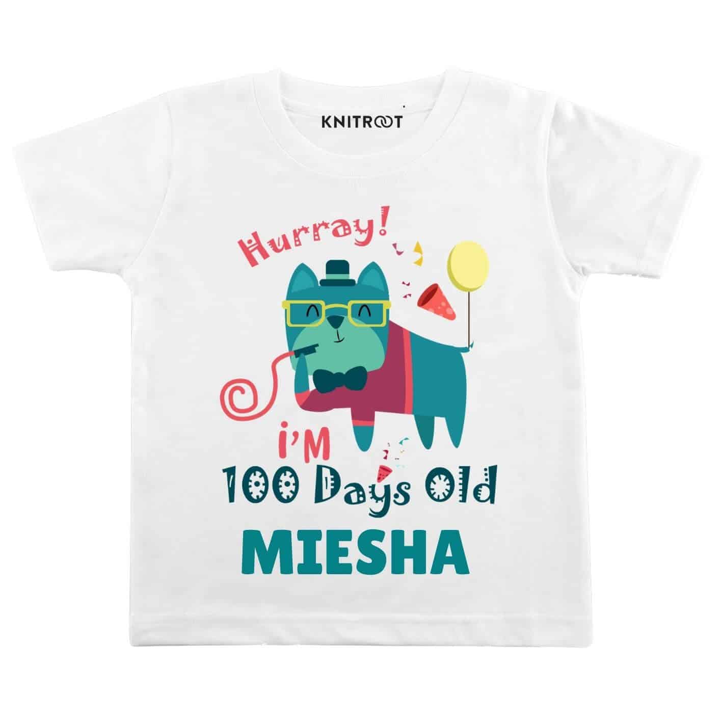 Hurray i'm 100 days old Baby wear