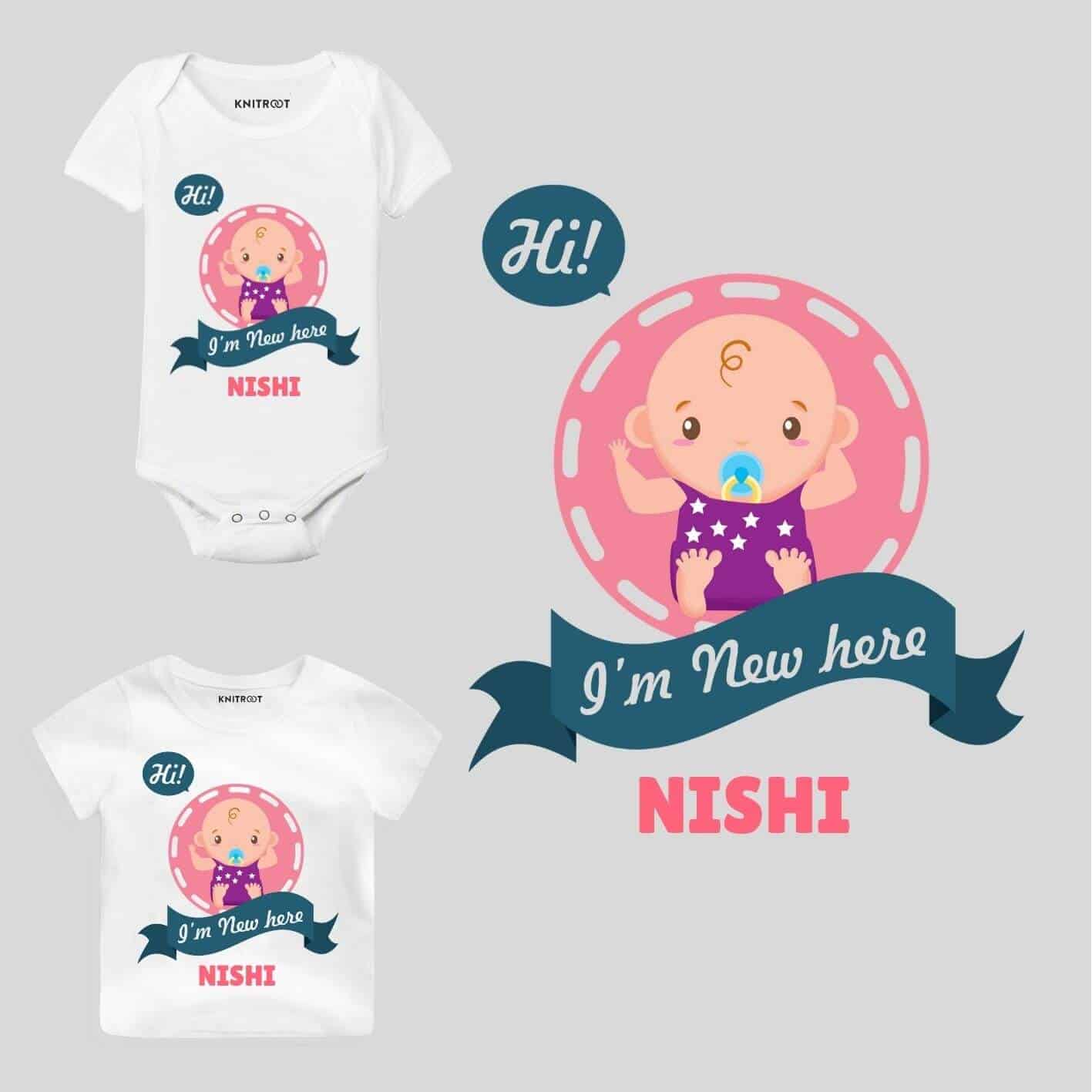 I'm new here Newborn Outfit