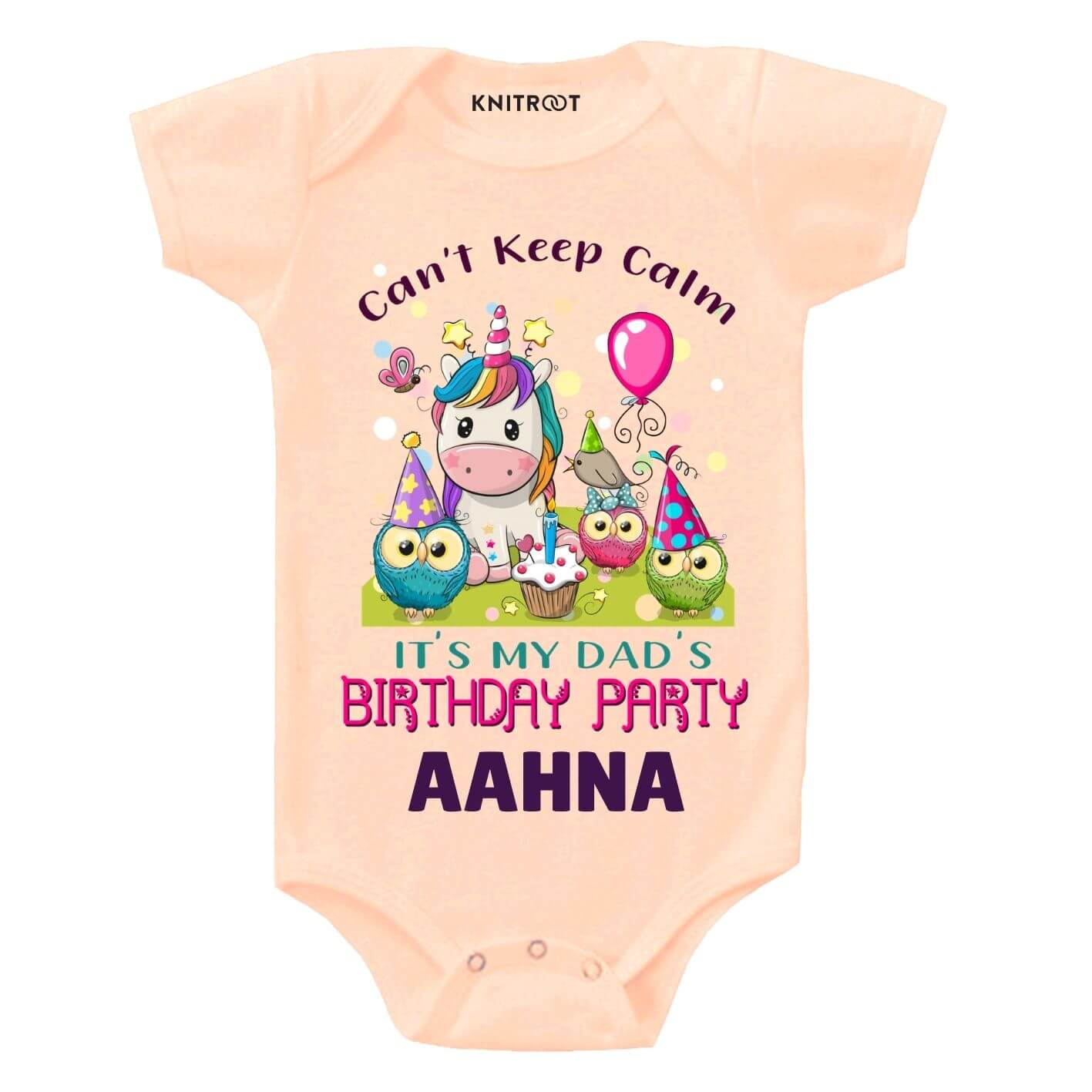 Keep Calm Dad Birthday Baby Wear