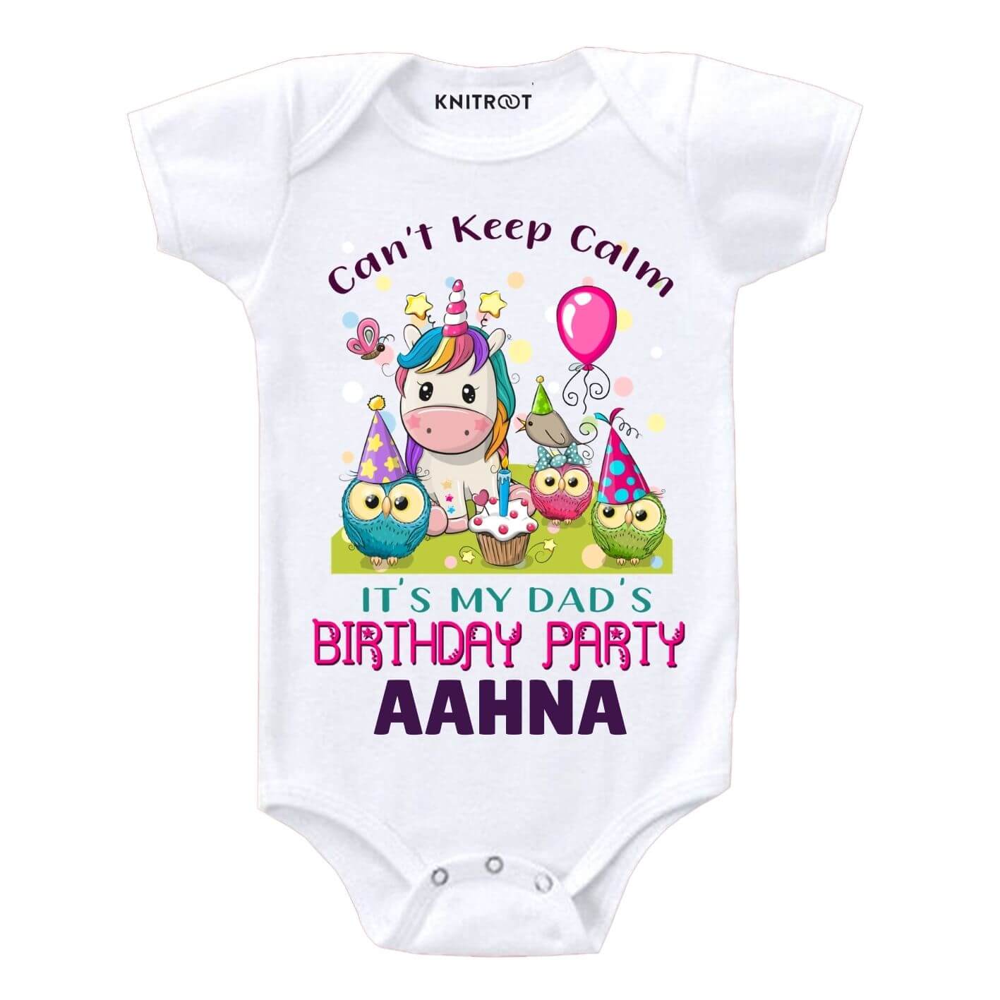 Keep Calm Dad Birthday Baby Wear