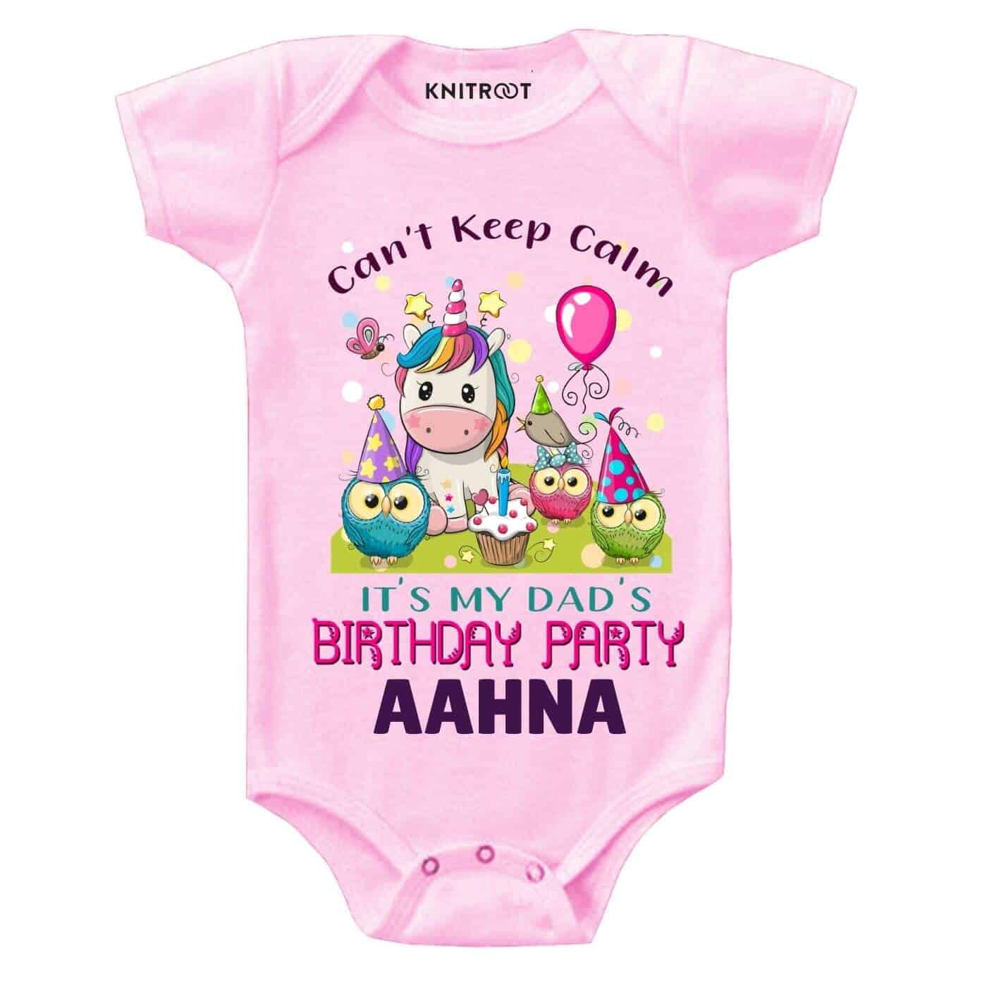Keep Calm Dad Birthday Baby Wear