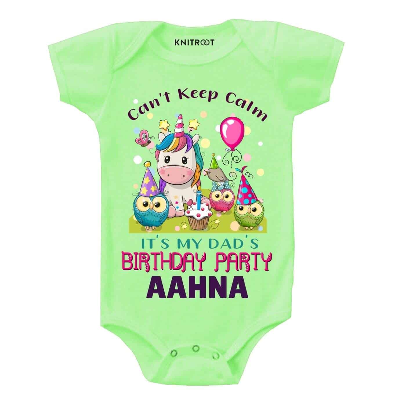 Keep Calm Dad Birthday Baby Wear