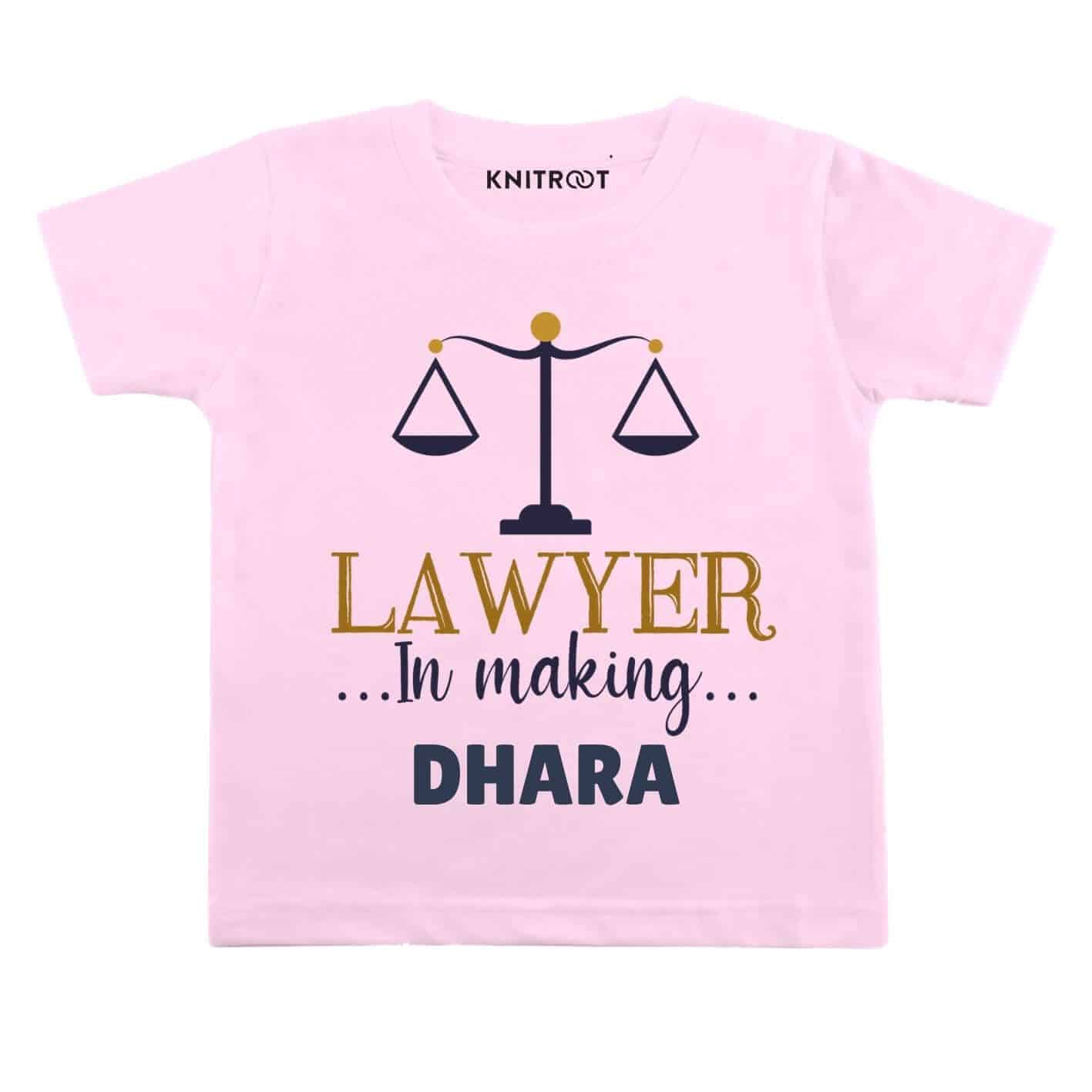 Lawyer in making Kids Tees