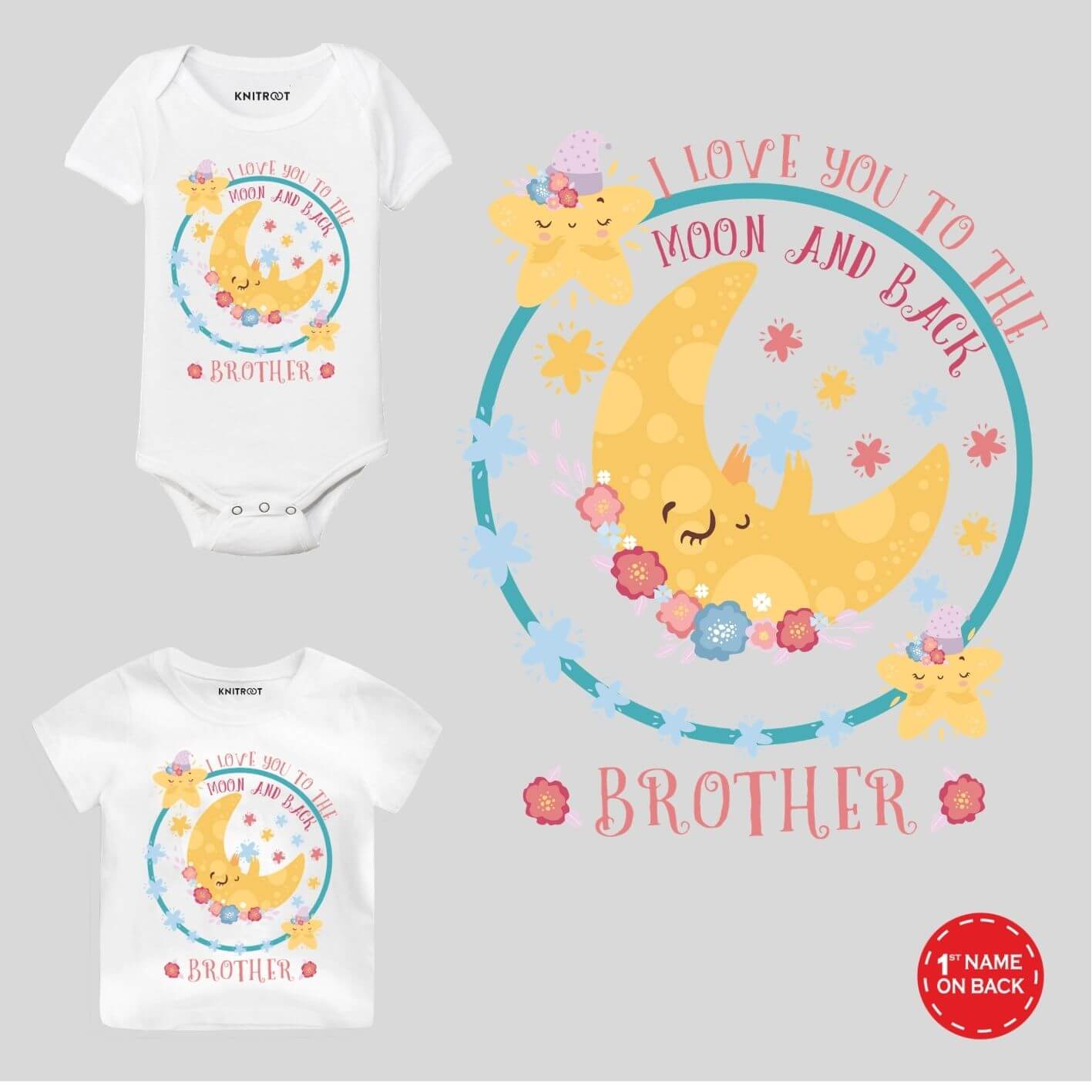 Love you brother Baby outfit love you bro tshirt & romper