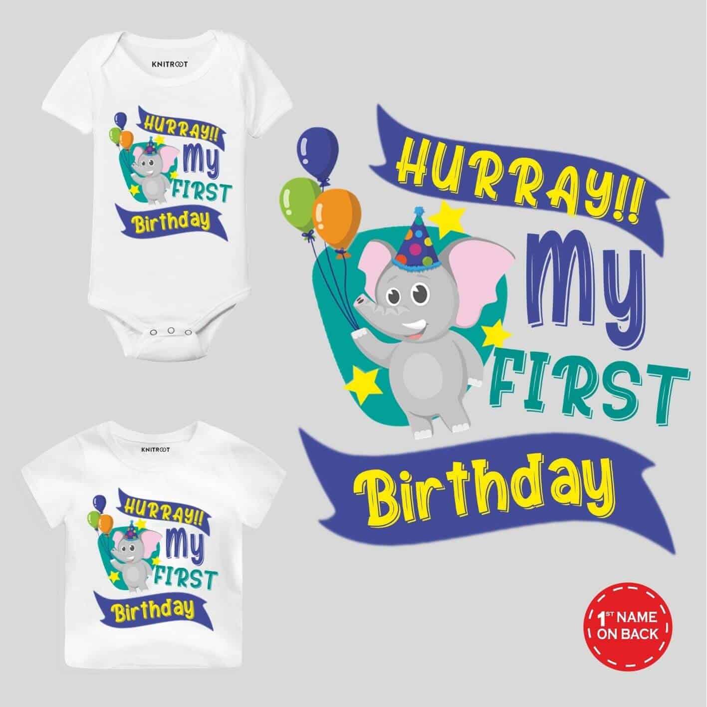 My First Birthday Personalized Wear first birthday clothes for baby boy