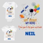 My Hero Dad Birthday Baby Clothes