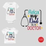 My dad is Doctor Baby Onesie