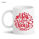 You make my heart smile Valentine Mug