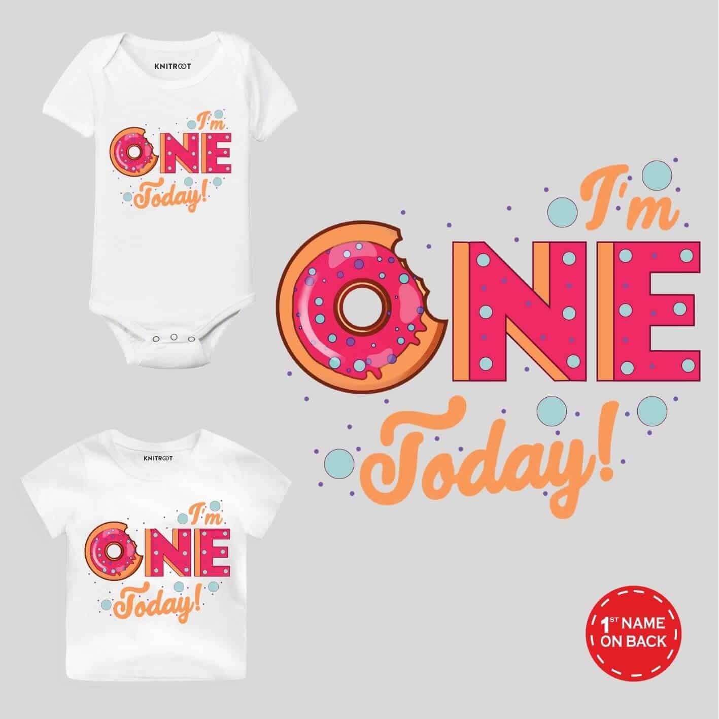 One Today Birthday Personalized Wear baby girl first birthday clothes