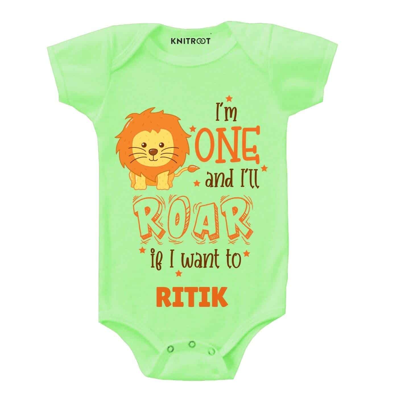 One and i’ll roar Birthday Toddler wear