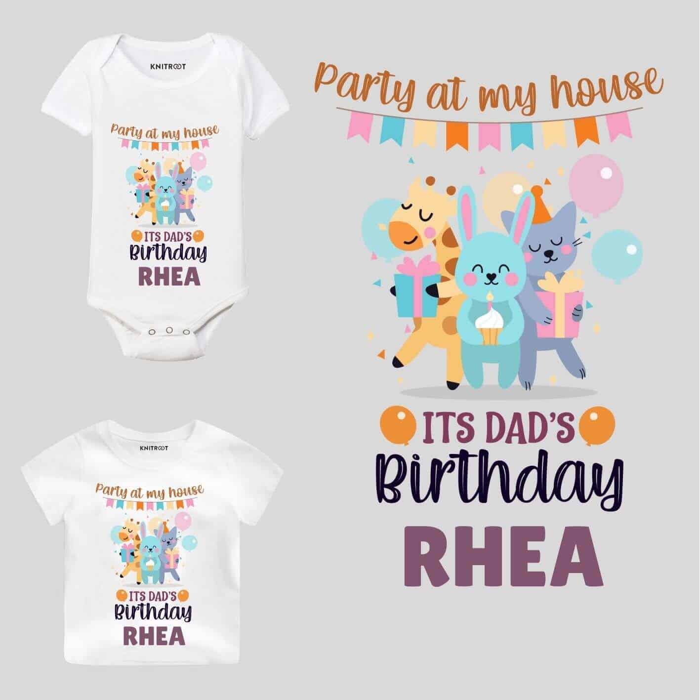Party Dad Birthday Baby Wear