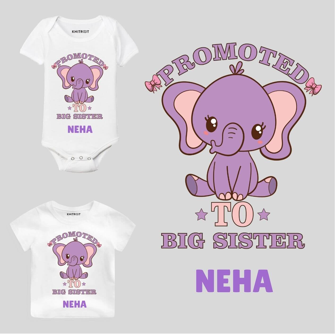 Promoted to sister Kids outfit promoted to big sister t shirt