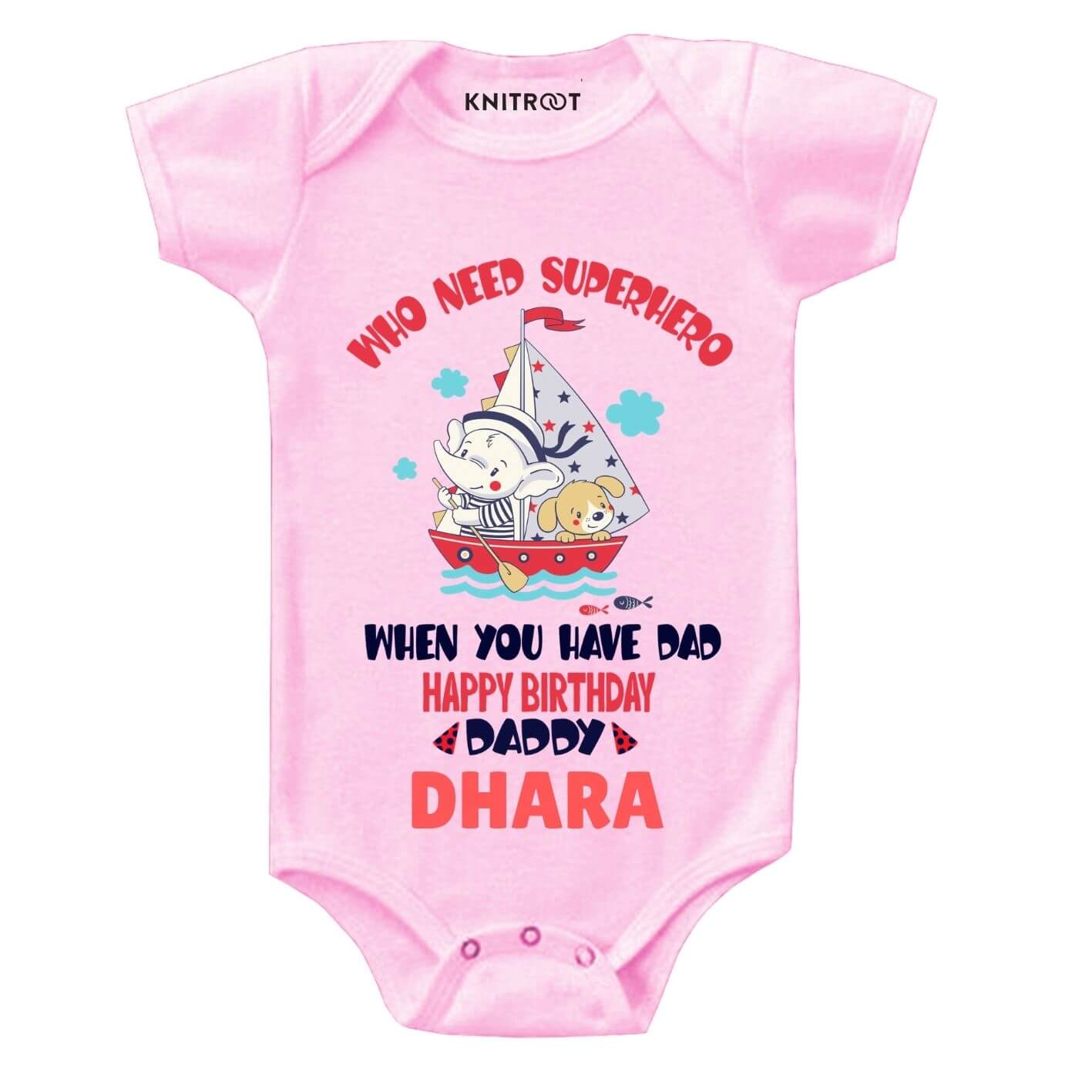 Superhero Dad Birthday Baby Wear