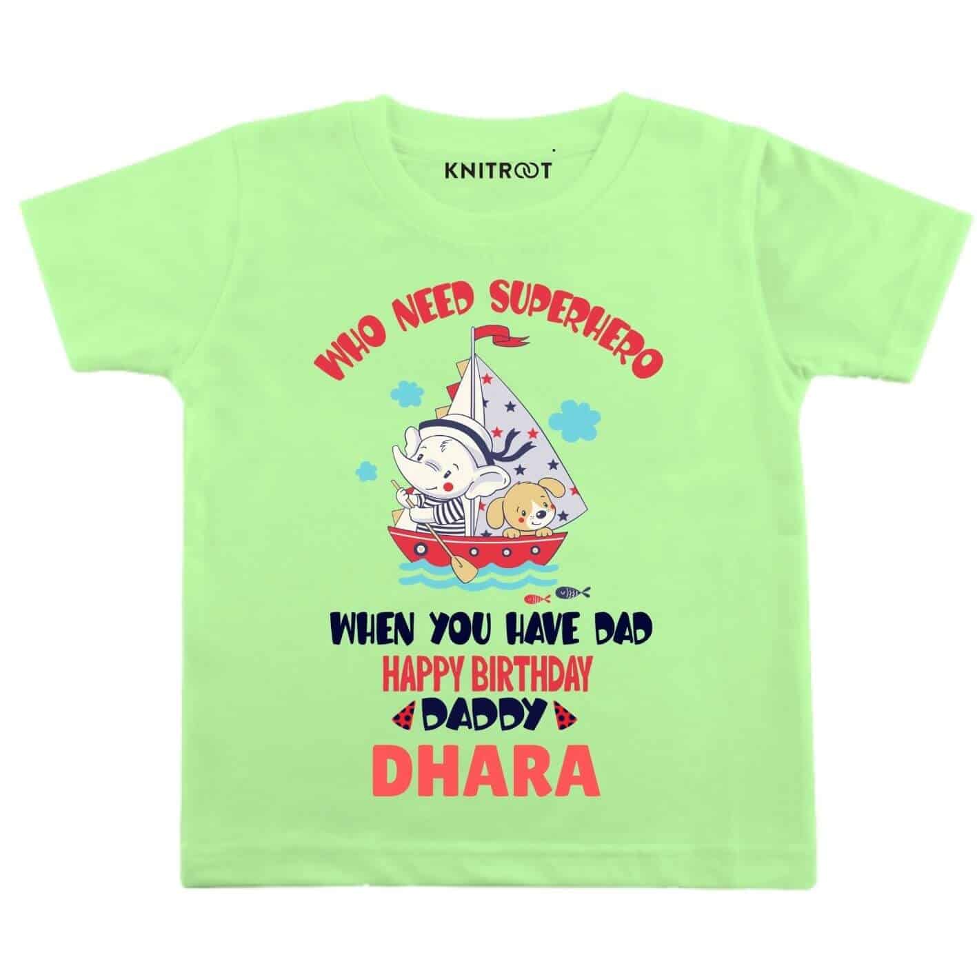 Superhero Dad Birthday Baby Wear