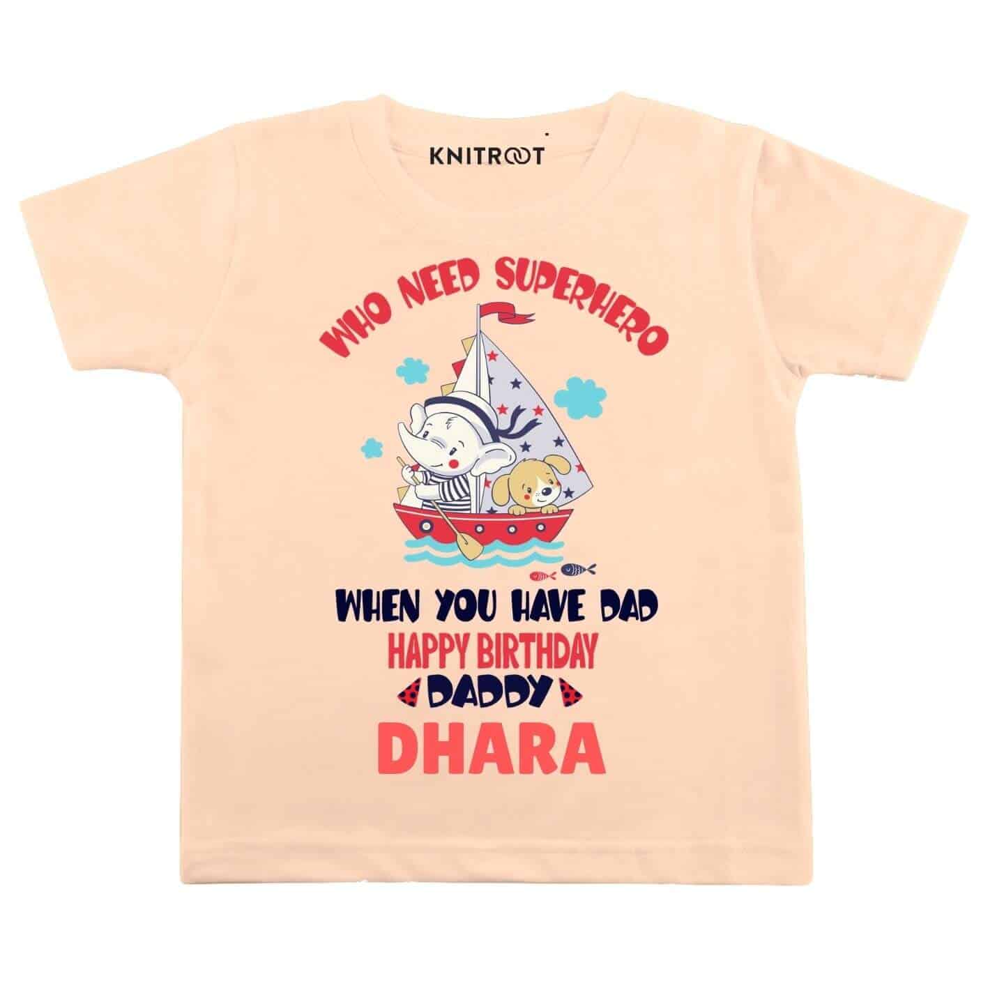 Superhero Dad Birthday Baby Wear