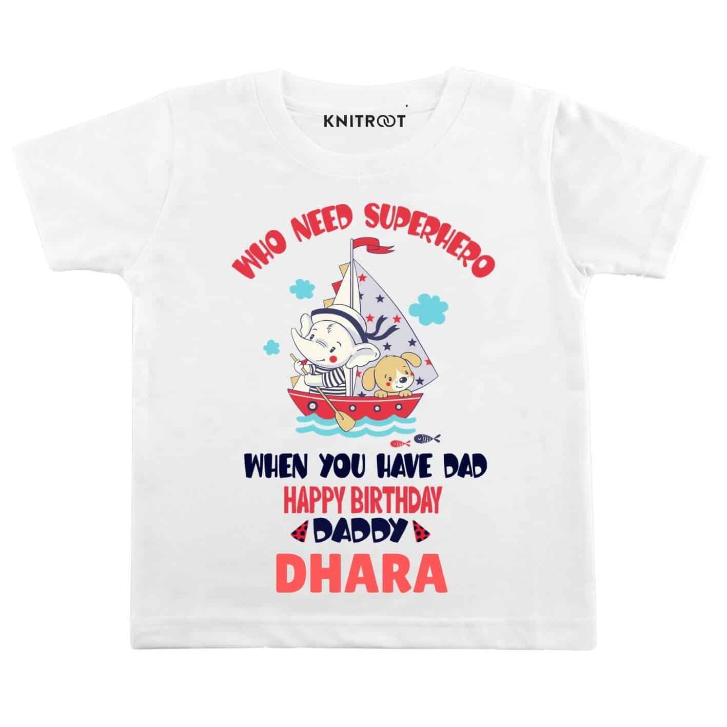 Superhero Dad Birthday Baby Wear