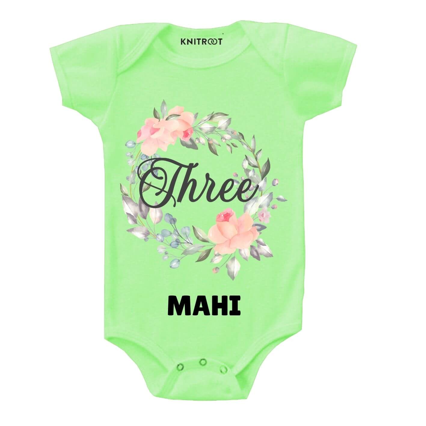 Three Birthday-floral Toddler wear