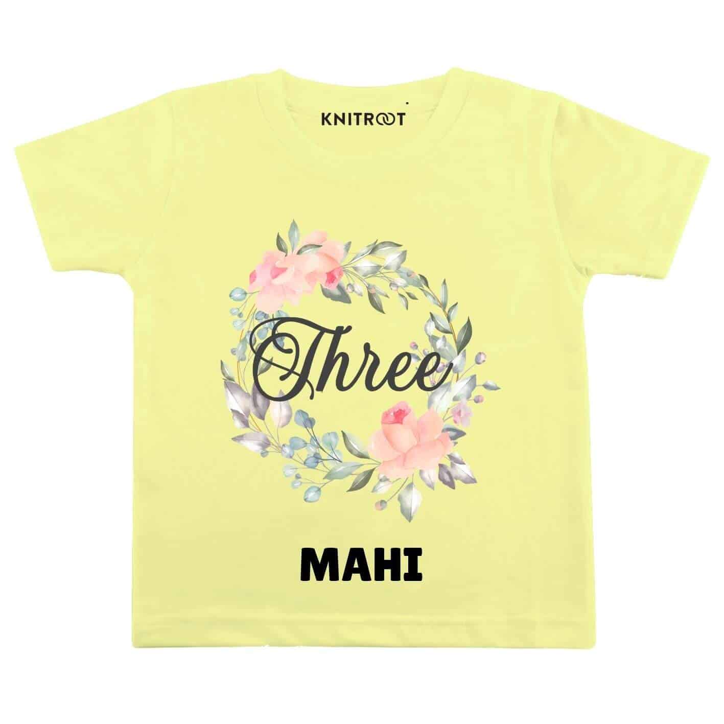 Three Birthday-floral Toddler wear