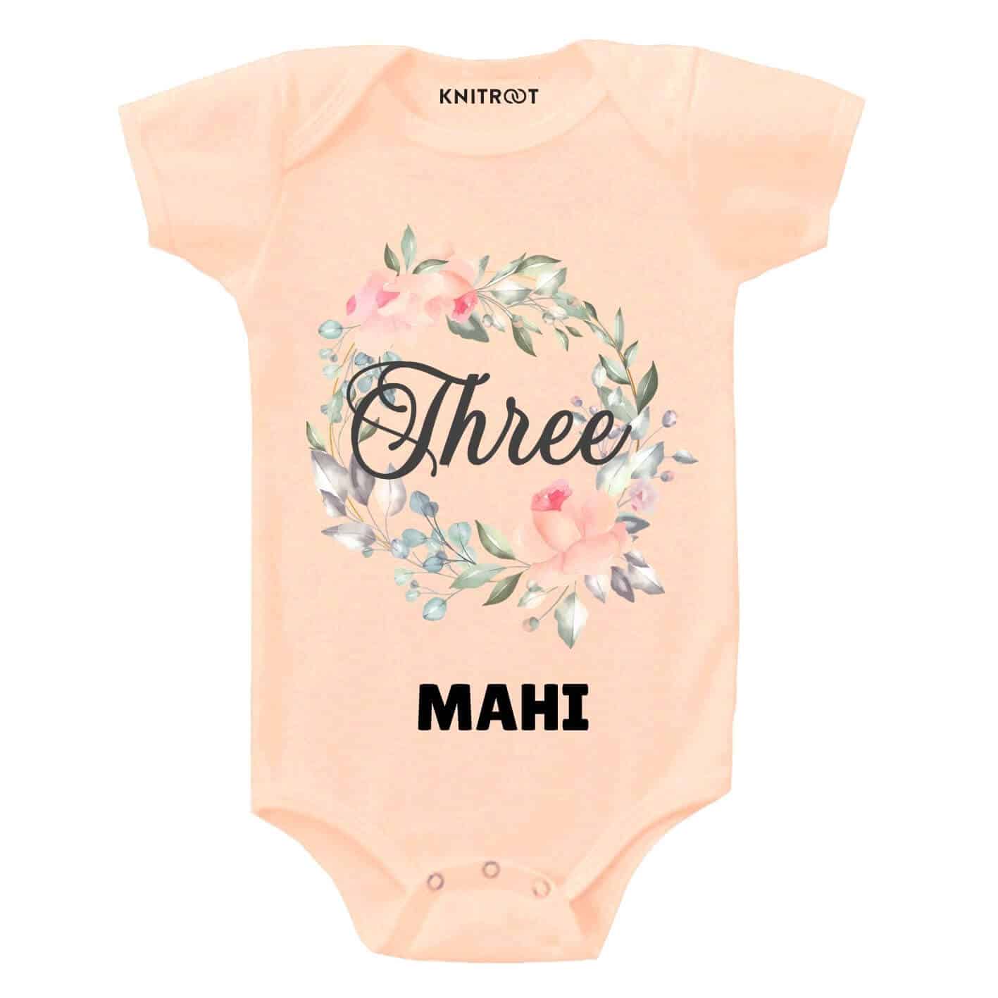 Three Birthday-floral Toddler wear