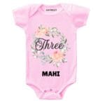 Three Birthday-floral Toddler wear