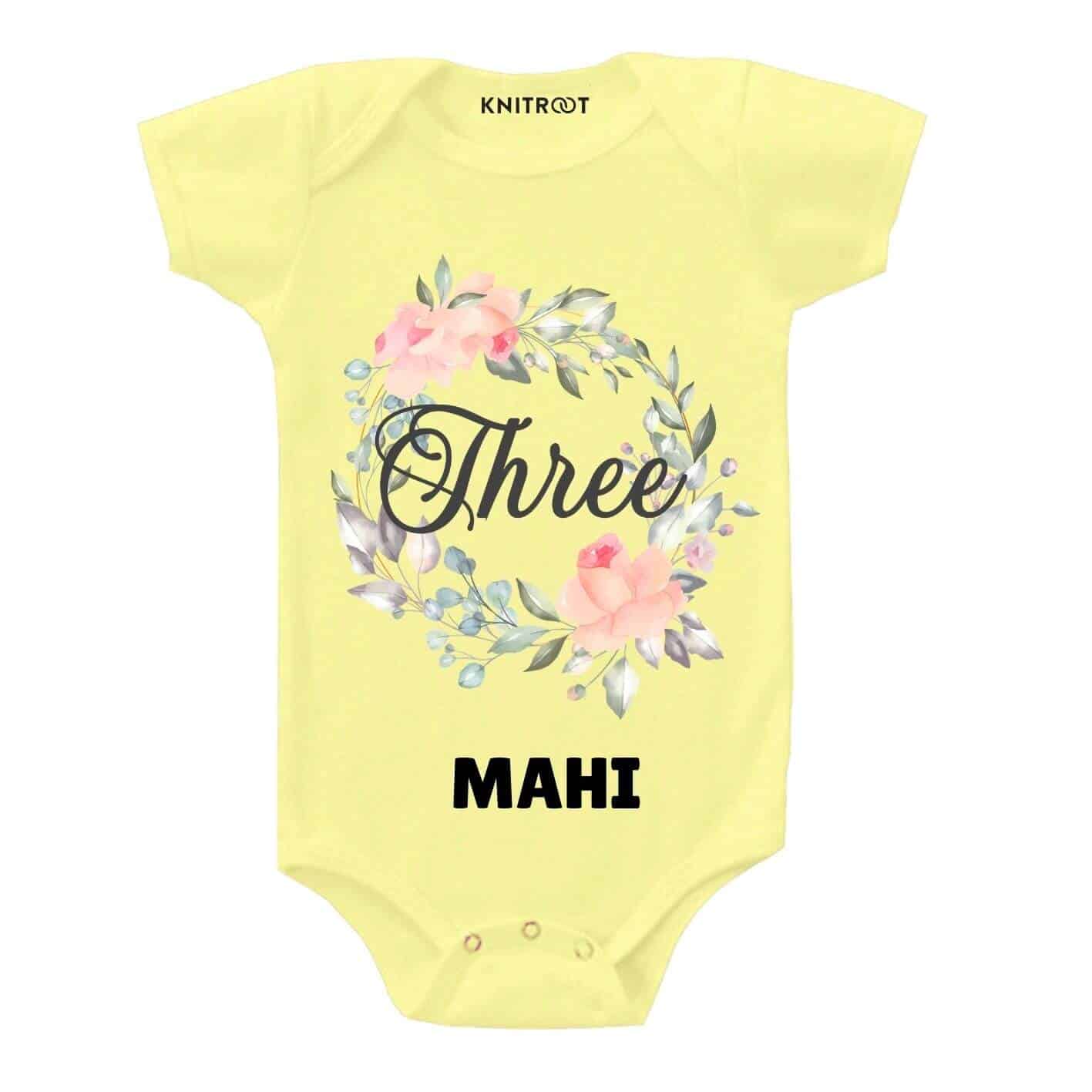 Three Birthday-floral Toddler wear