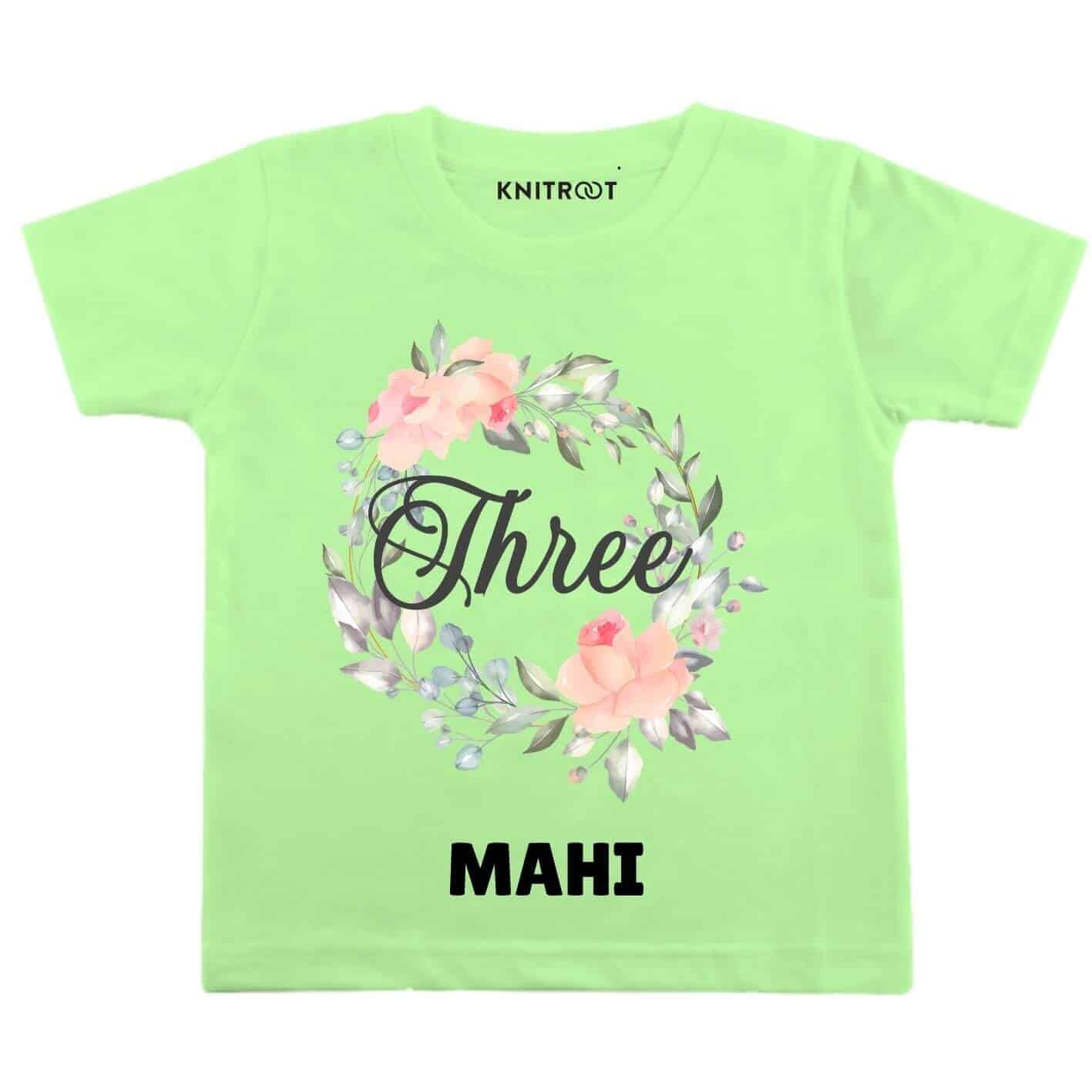 Three Birthday-floral Toddler wear