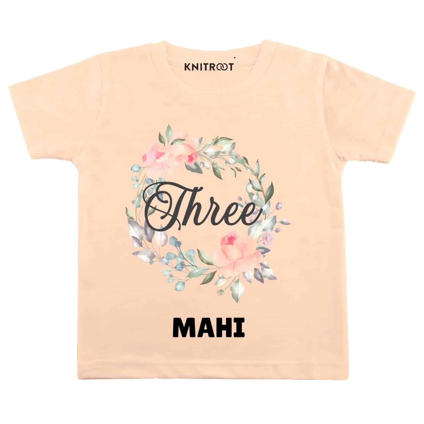 Three Birthday-floral Toddler wear