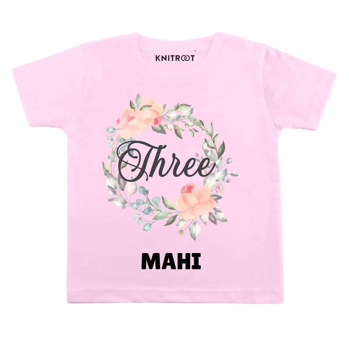 Three Birthday-floral Toddler wear