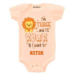 Three and i’ll roar Toddler outfit