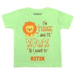 Three and i’ll roar Toddler outfit