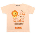 Three and i’ll roar Toddler outfit