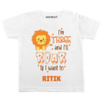 Three and i’ll roar Toddler outfit