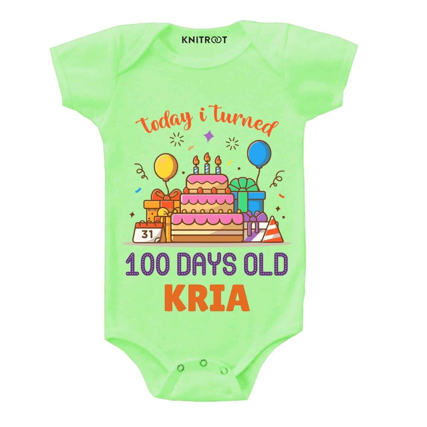 Turned 100 days old-cake Baby Wear