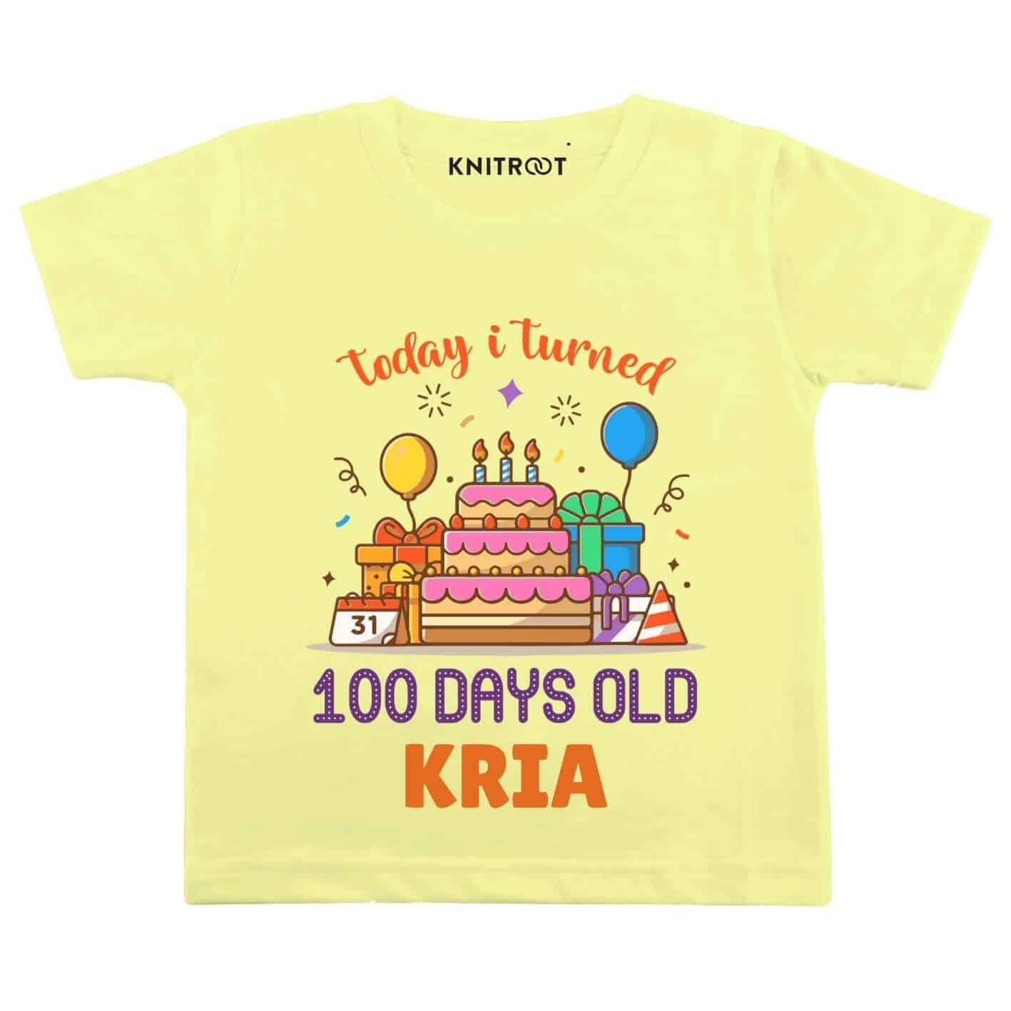 Turned 100 days old-cake Baby Wear