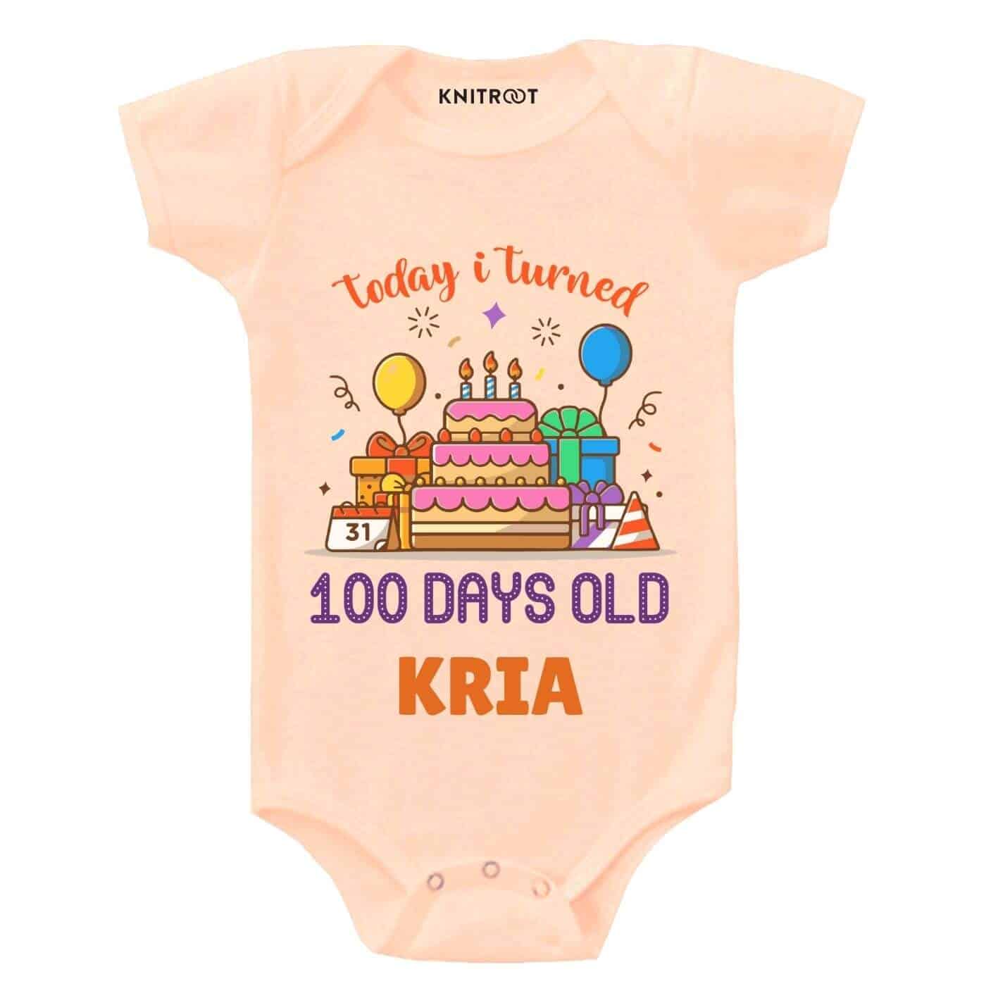 Turned 100 days old-cake Baby Wear