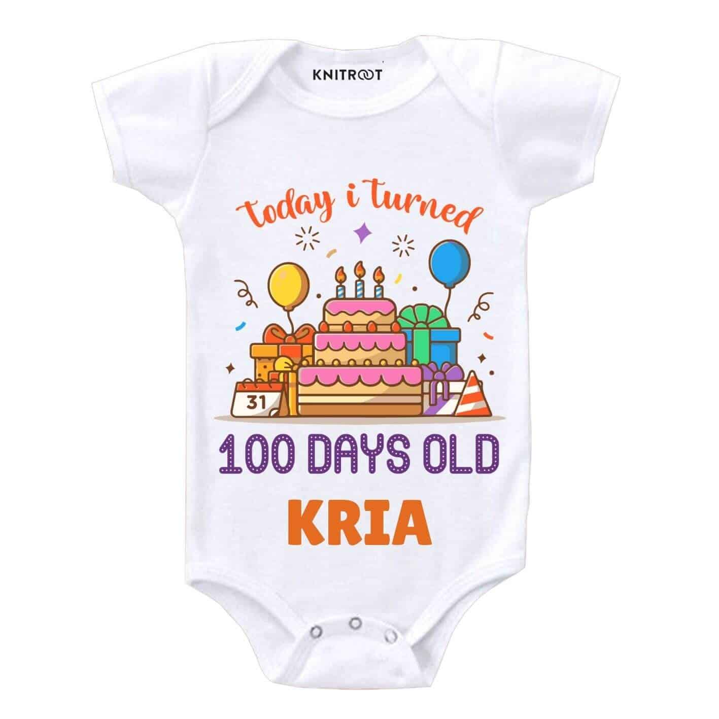 Turned 100 days old-cake Baby Wear