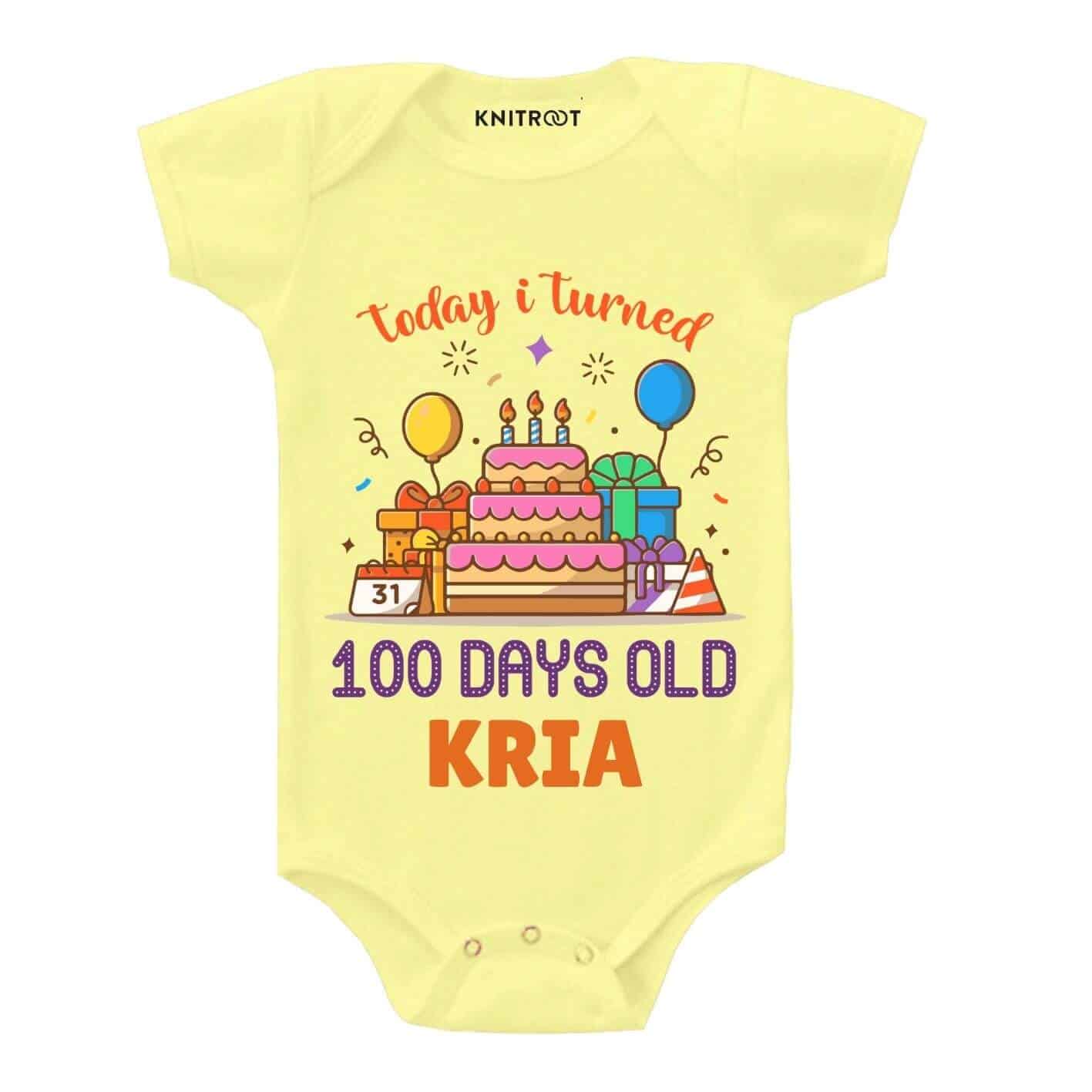 Turned 100 days old-cake Baby Wear