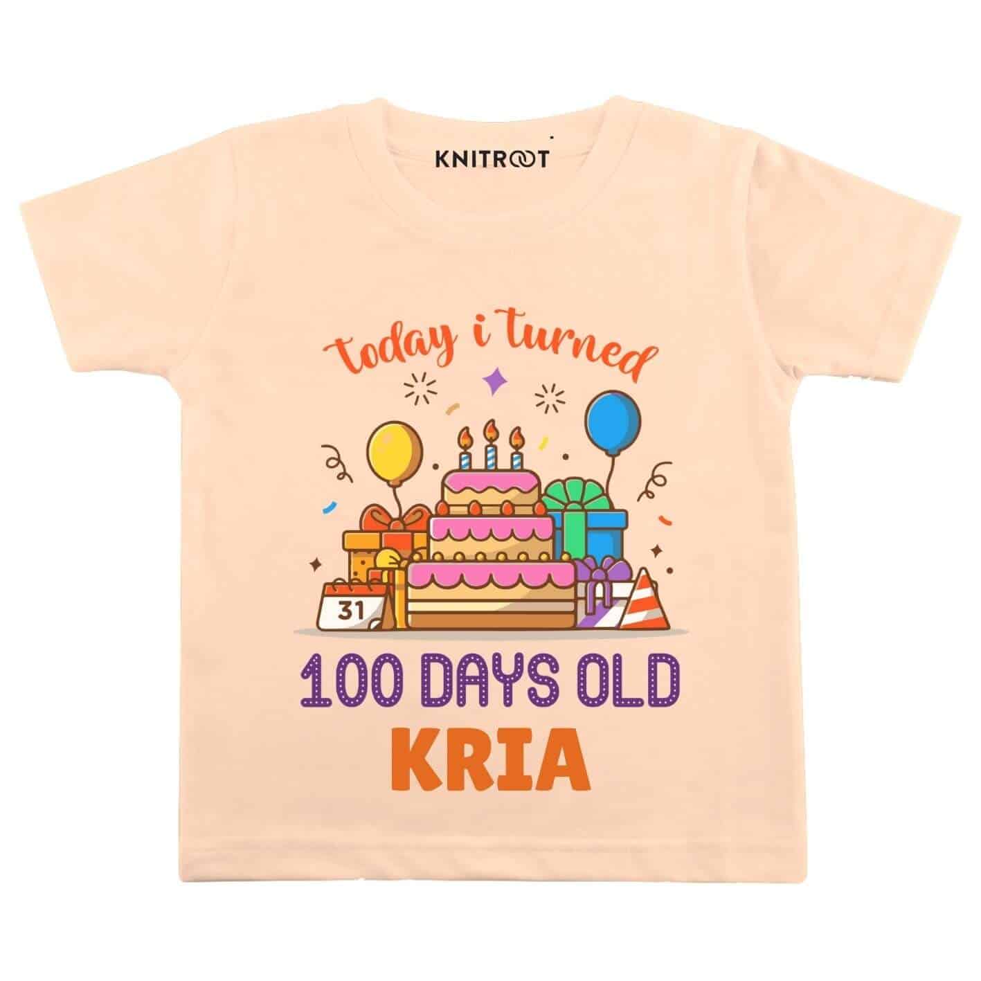 Turned 100 days old-cake Baby Wear
