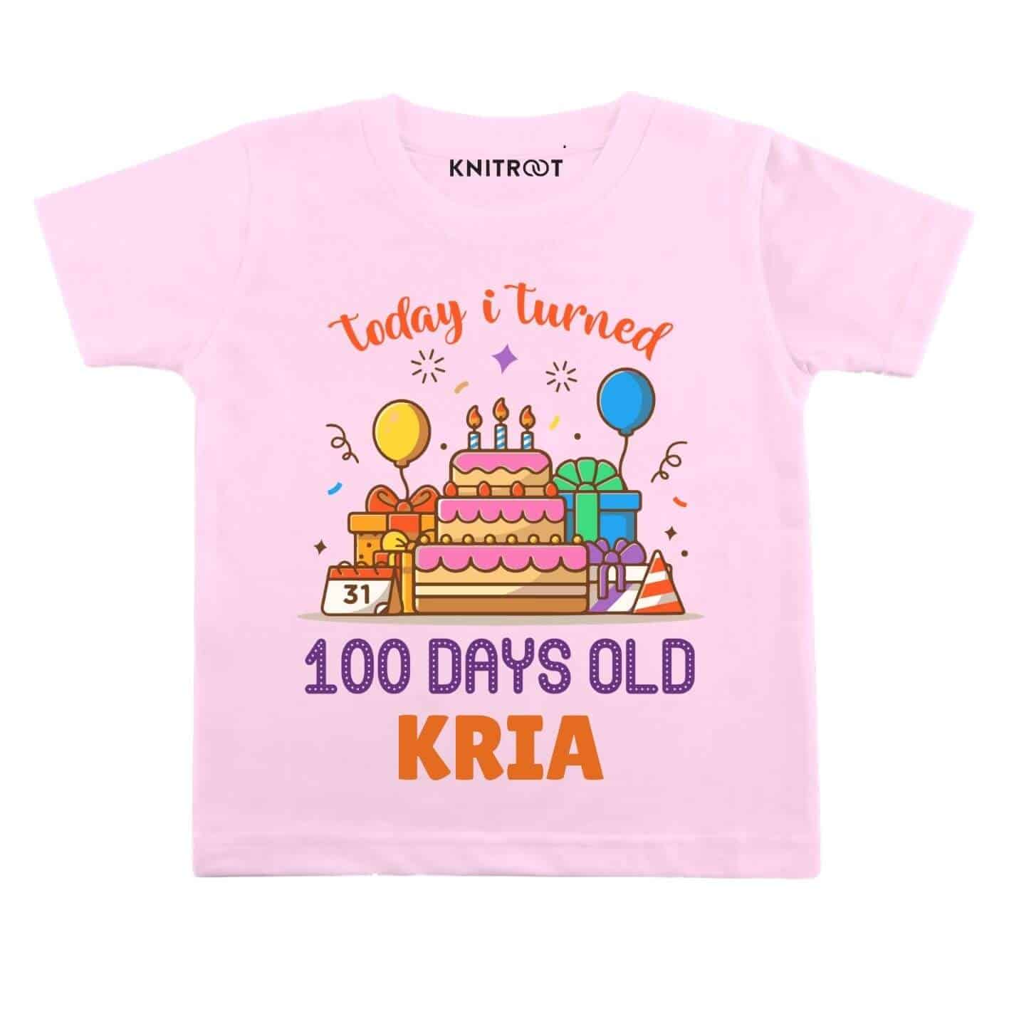 Turned 100 days old-cake Baby Wear
