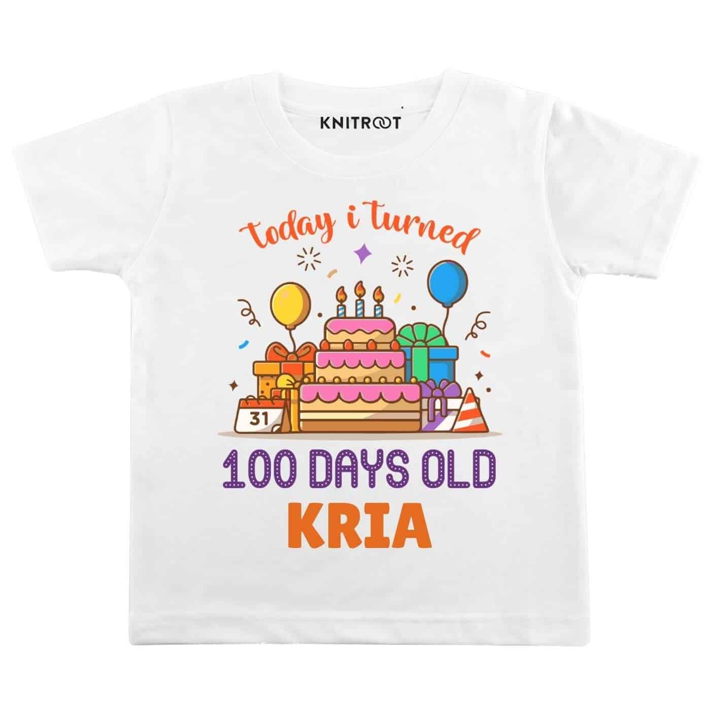 Turned 100 days old-cake Baby Wear