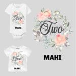 Two Birthday-floral Toddler clothes