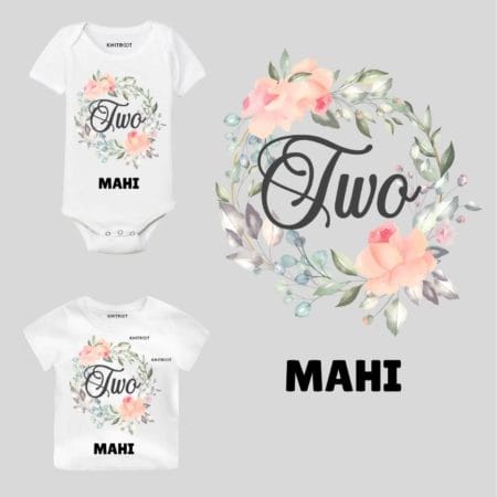 Two Birthday-floral Toddler clothes