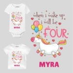 Wake up be Four Birthday Outfit