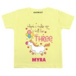 Wake up be Three Birthday wear