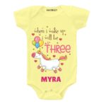 Wake up be Three Birthday wear