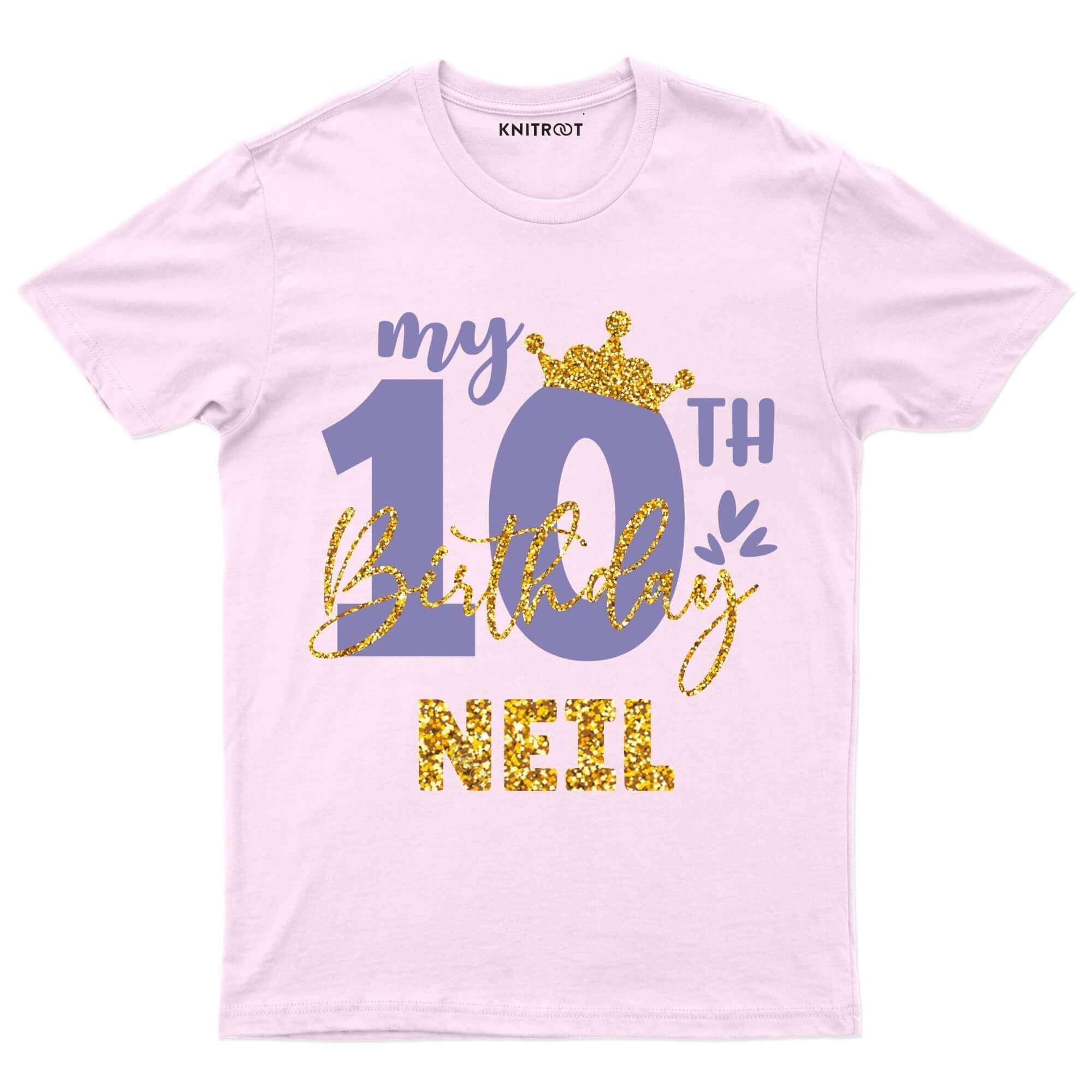 10th Birthday-golden Tees