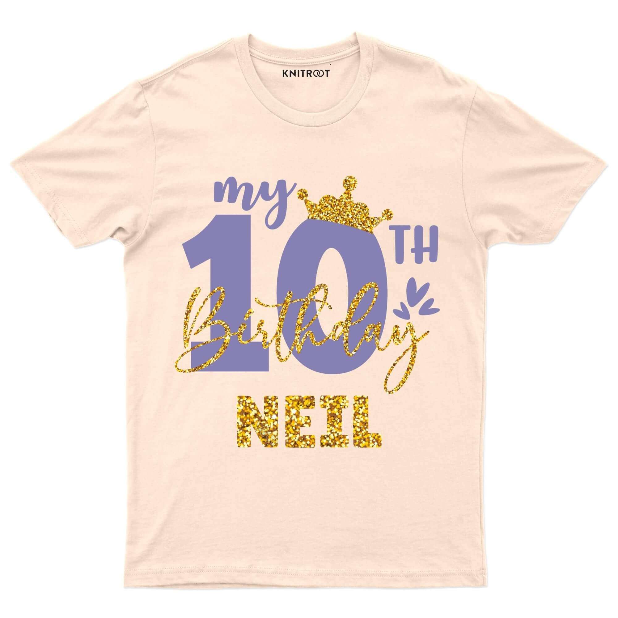 10th Birthday-golden Tees