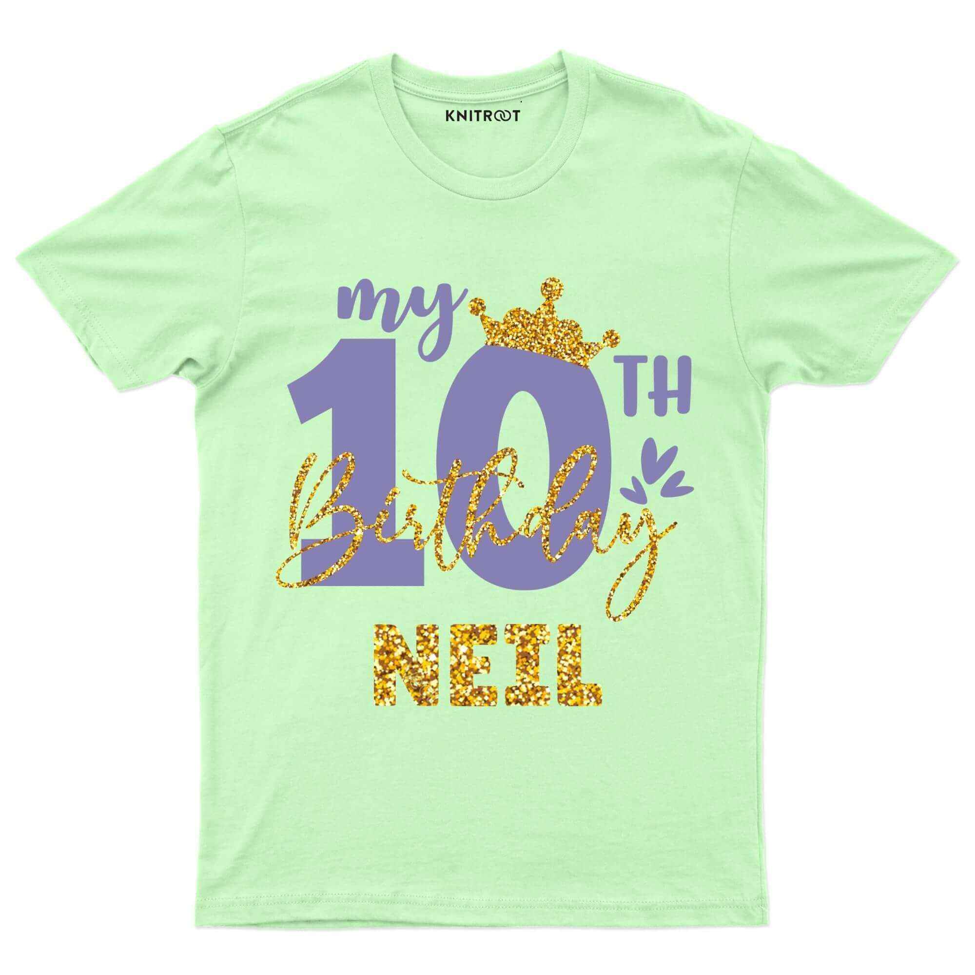 10th Birthday-golden Tees