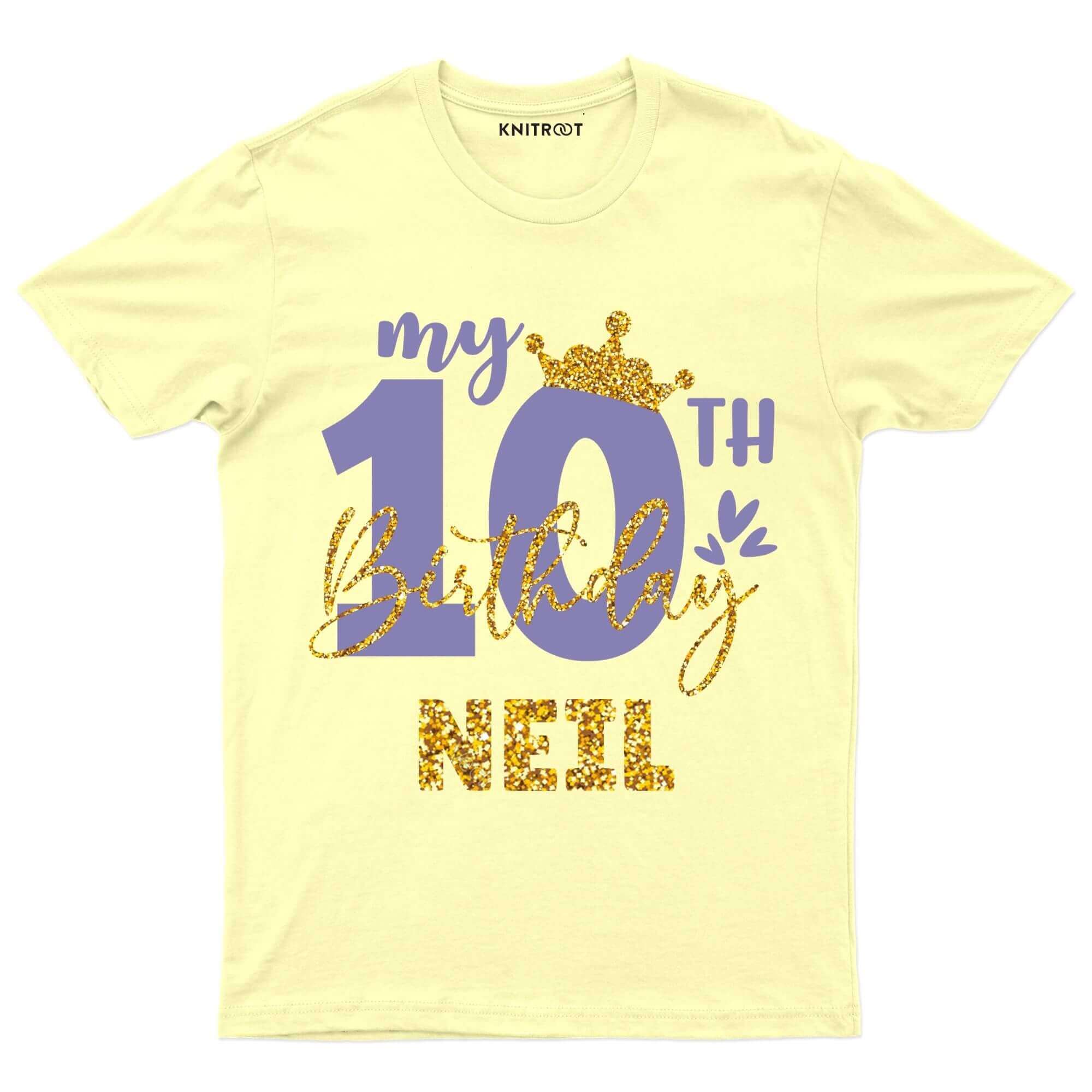 10th Birthday-golden Tees